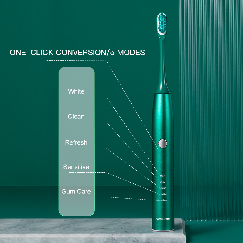 OEM Waterproof Whitening Oral Care Sonic Toothbrush Soft Replacement Heads USB Charge Smart Electric Toothbrush for Adults